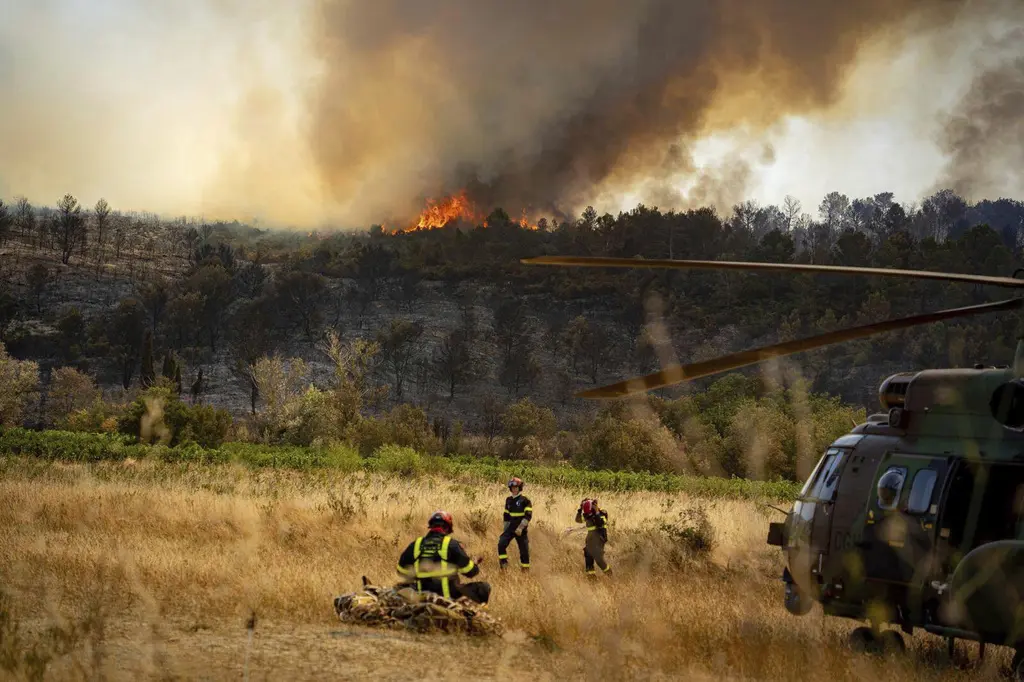 Incendio forestal en Francia mantiene a bomberos en alerta máxima