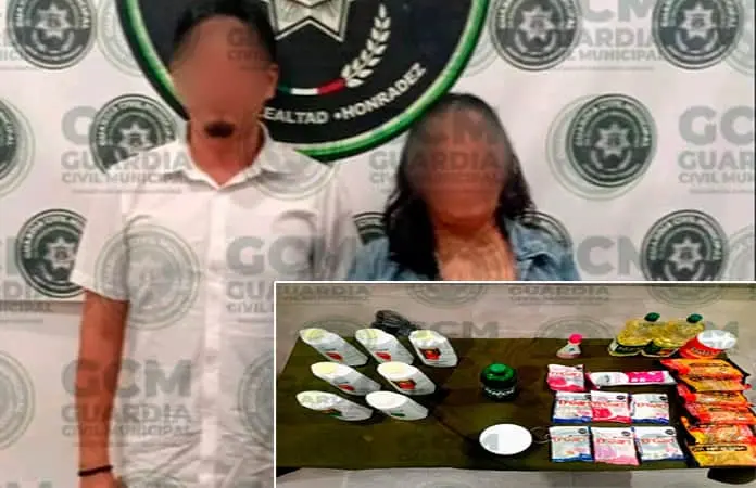 Pareja robaba mercancía en una Bodega Aurrerá