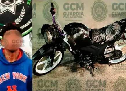 Individuo andaba en motocicleta alterada