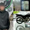 Vándalo andaba en motocicleta robada