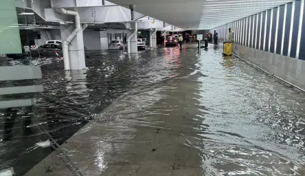 Afectaciones en el AICM por lluvias: Aeroméxico pide acción urgente