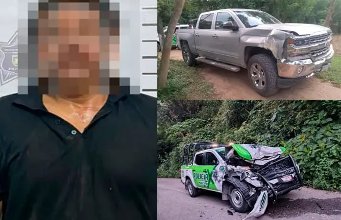 Camioneta asegurada tras persecución