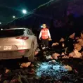 Caen rocas sobre auto en Calzada de Guadalupe