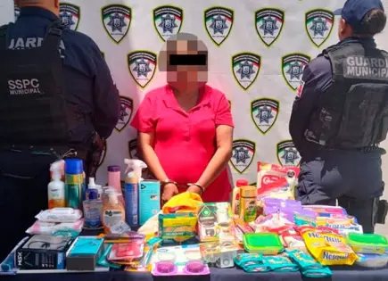 Mujer intentó surtir de a gratis su despensa