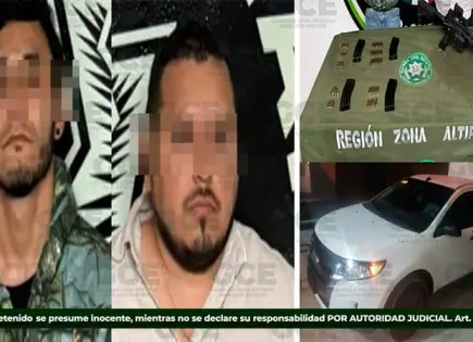 Detienen a individuos con arma y cartuchos