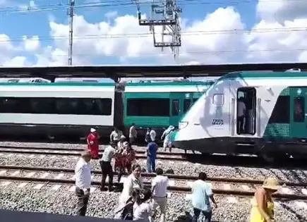 Descarrila vagón del Tren Maya