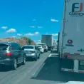 Retén en Guanajuato genera "tapón" en carretera 57