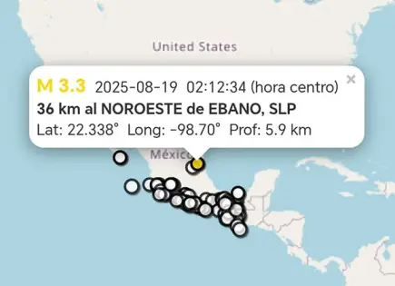 Temblor afecta a Valles y Ébano