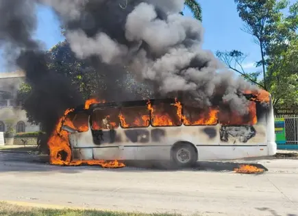 Aparatos causaron incendio de autobús