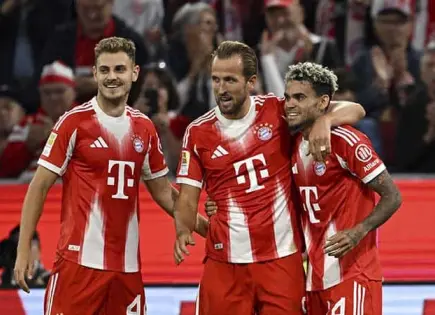 Tripleta de Kane en goleada del Bayern