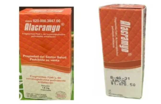 Cofepris alerta por robo de Alacramyn y otros medicamentos