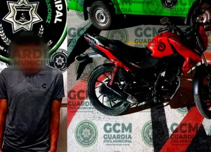 Vándalo se paseaba en una moto hurtada