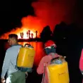 Voraz incendio en la Media Luna