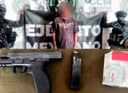 Agresivo sujeto andaba armado con una pistola