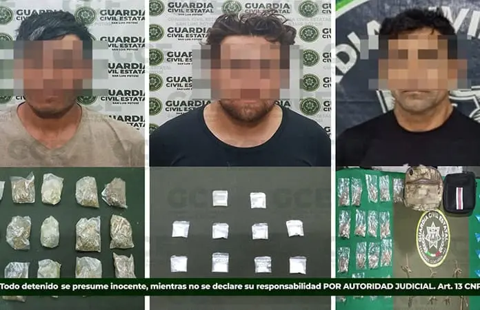 Ahora detienen a tres “narcos” con enervantes