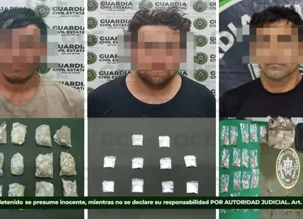 Ahora detienen a tres “narcos” con enervantes