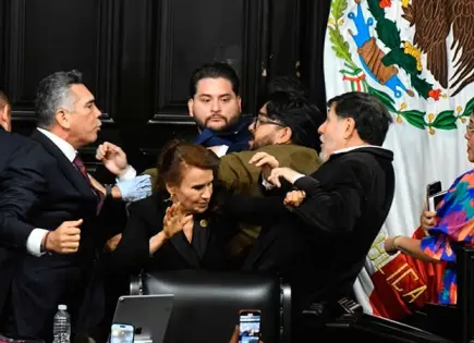 Video | Alito lo jala y Noroña intenta zafarse; ¿Quién inició la trifulca?