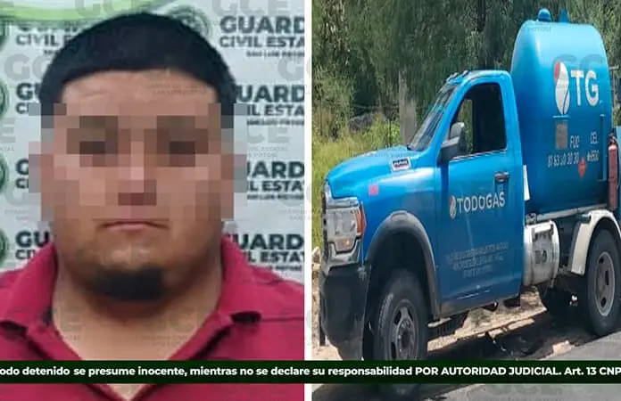Aseguran  pipa, con 2 mil litros de gas LP