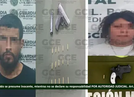 Detienen a 2 personas con armas de fuego