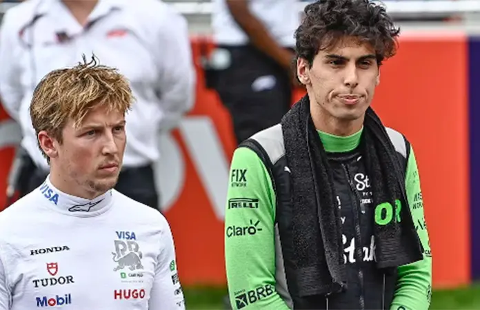 Liam Lawson y Gabriel Bortoleto descontentos con regreso de Pérez y Bottas a la F1