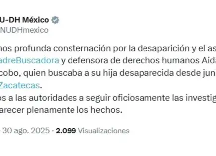 Condena ONU asesinato de buscadora que habría sido hallada en SLP