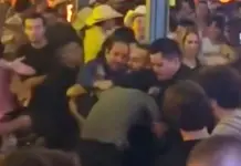 Captan en video a exgobernador Francisco Dom&iacute;nguez en ri&ntilde;a