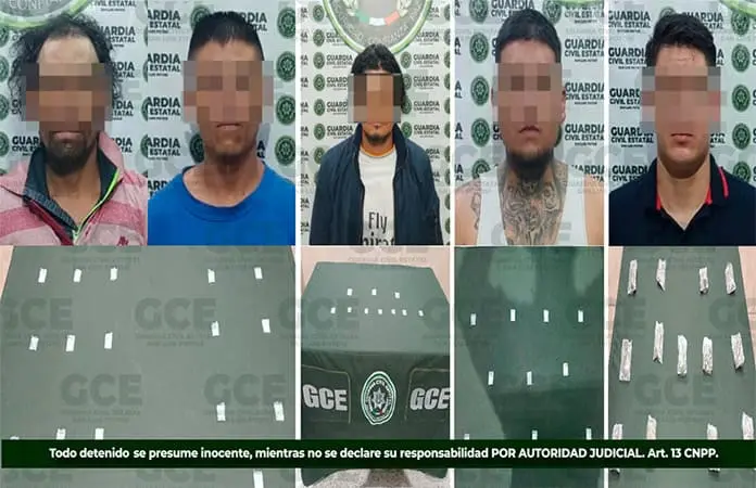 Detienen a 5 vendedores de enervantes en Tlaxcala