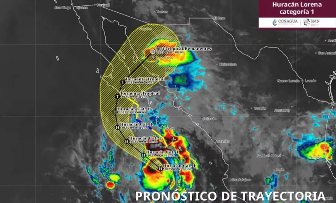 Huracán Lorena y frente frío provocarán intensas lluvias en gran parte del país
