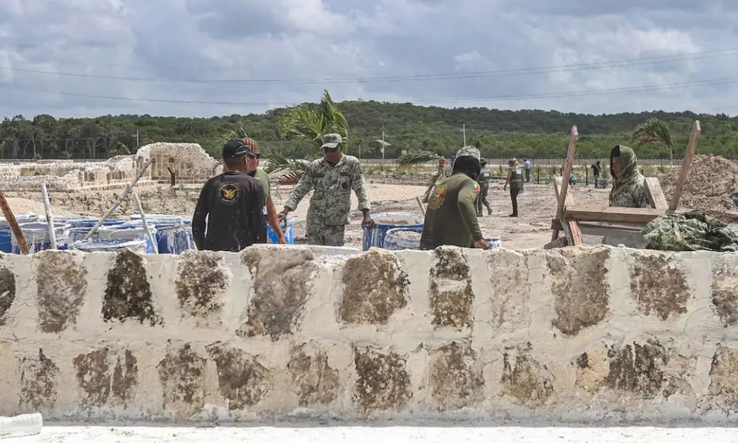 Sedena reubica 12 monumentos arqueológicos en Los Monjes