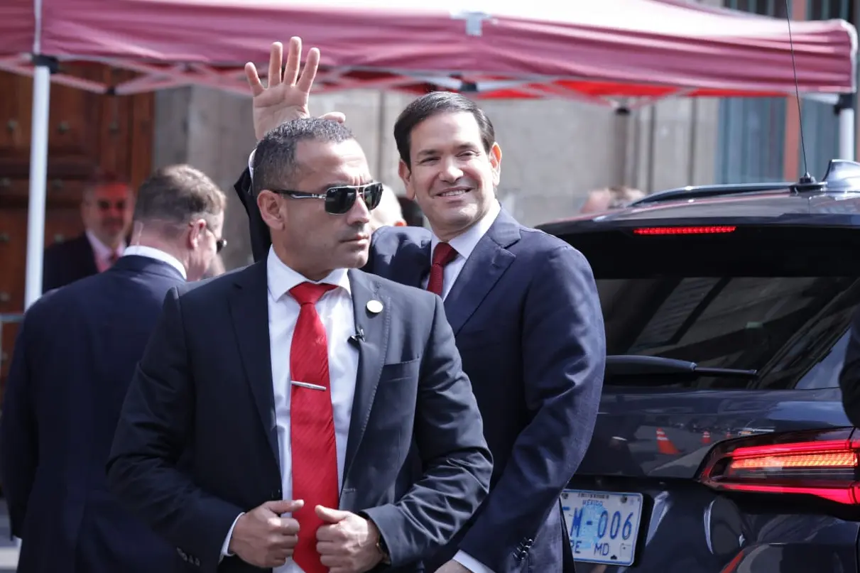 Rubio a su llegada.