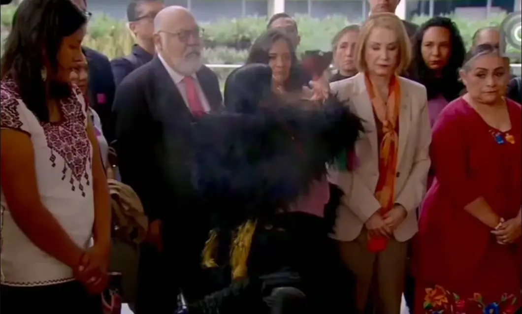 Ritual chamánico en el Senado para purificación espiritual