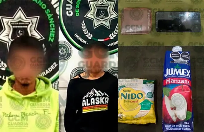 En flagrancia sorprenden a par de ladrones
