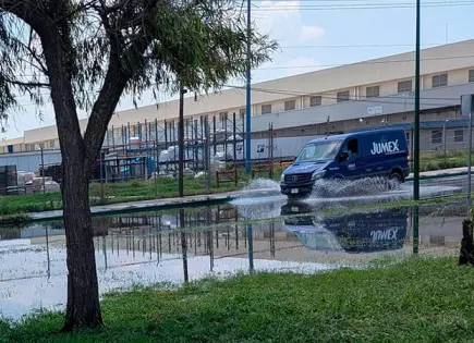 Se anegan calles en la Z.I.