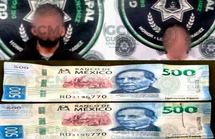 Sujetos pagaban gasolina con billetes falsos