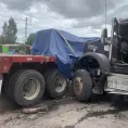 Aparatoso choque de tráilers en la Zona Ind.