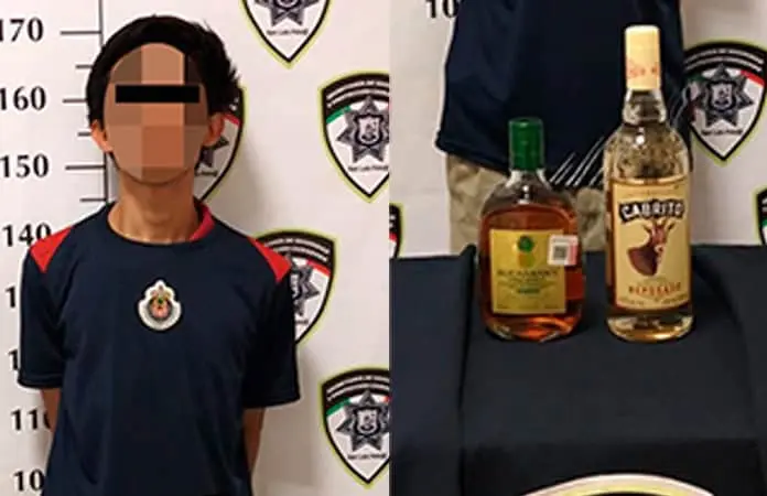 Atrapan a ladrón que robó licor de un OXXO
