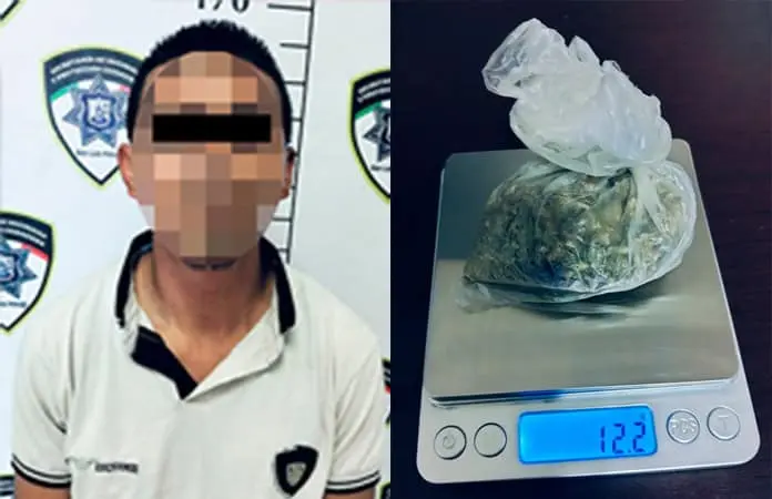 Con “mota”, sorprenden a individuo