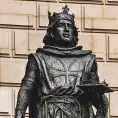 Develación de la escultura de San Luis Rey de Francia