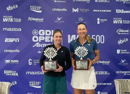 Giuliana Olmos no logra el título en dobles del Guadalajara Open