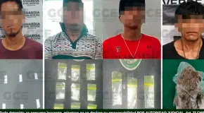 Captura GCE a cinco vendedores de drogas