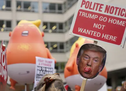 Manifestaciones en Londres contra Trump Durante su visita al Reino Unido Manifestaciones en Londres contra Trump Durante su visita al Reino Unido