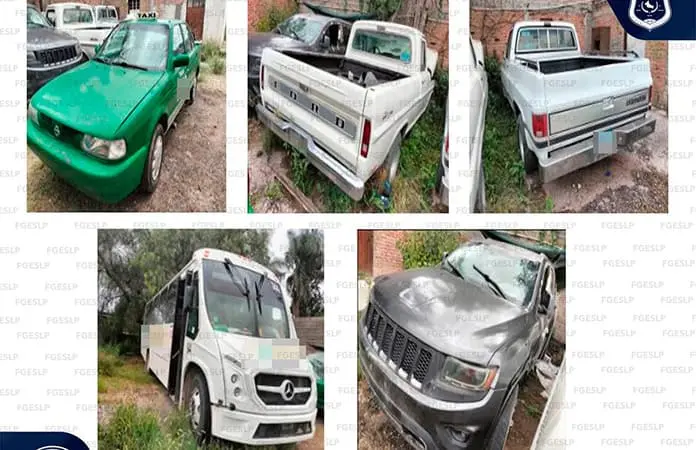 En cateo, aseguran vehículos hurtados en Mexquitic