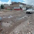 Avenida Juárez, cubierta de arena y piedras