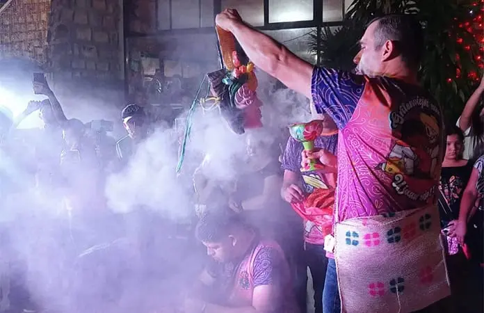 Comparsa ritualiza inicio del Xantolo