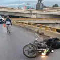 Motociclista se accidenta en el distribuidor Juárez