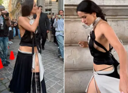 Rosalía deslumbra en la Semana de la Moda de París con un look sensual Rosalía deslumbra en la Semana de la Moda de París con un look sensual