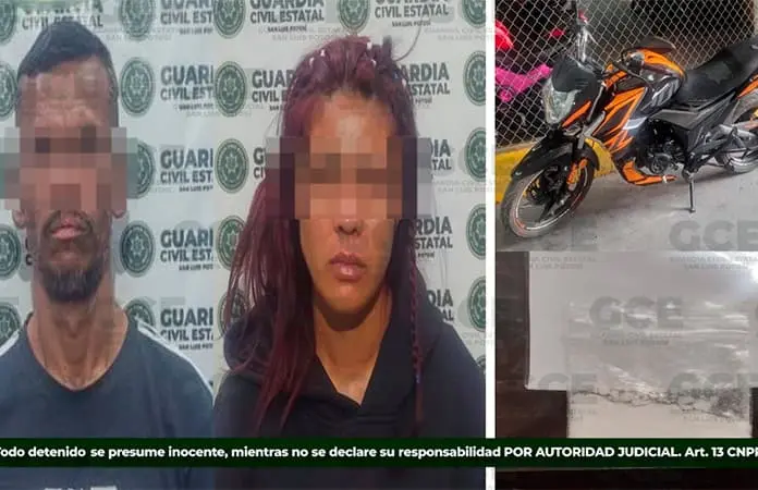 Capturan a pareja dedicada al robo de motocicletas
