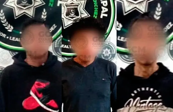 Tres hombres detenidos por portación de arma prohibida