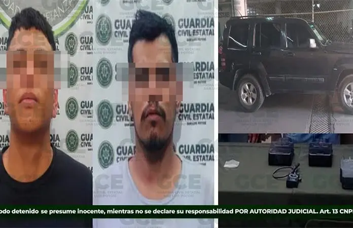 En una persecución, caen dos supuestos delincuentes