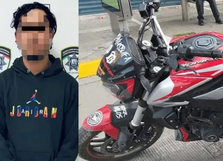 Motociclista traía unidad con reporte de robo